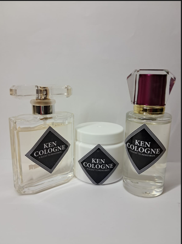 Ken Cologne product lineup — perfumes and lotions